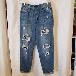 Distressed Mom Jeans
